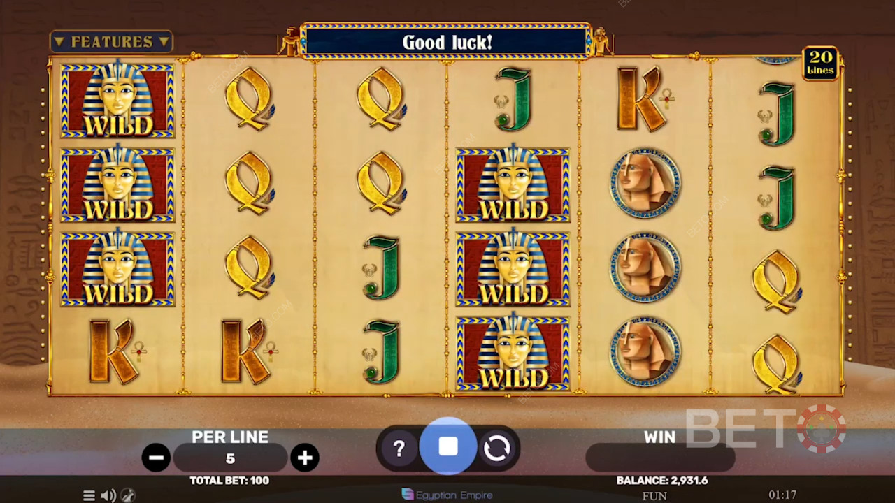 Egyptian Sands felülvizsgálata BETO Slots által