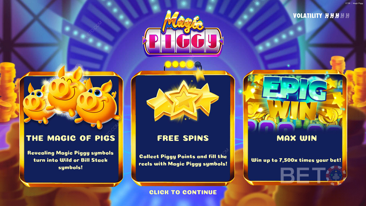 A bónusz funkciók magyarázata a Magic Piggy által Hacksaw Gaming