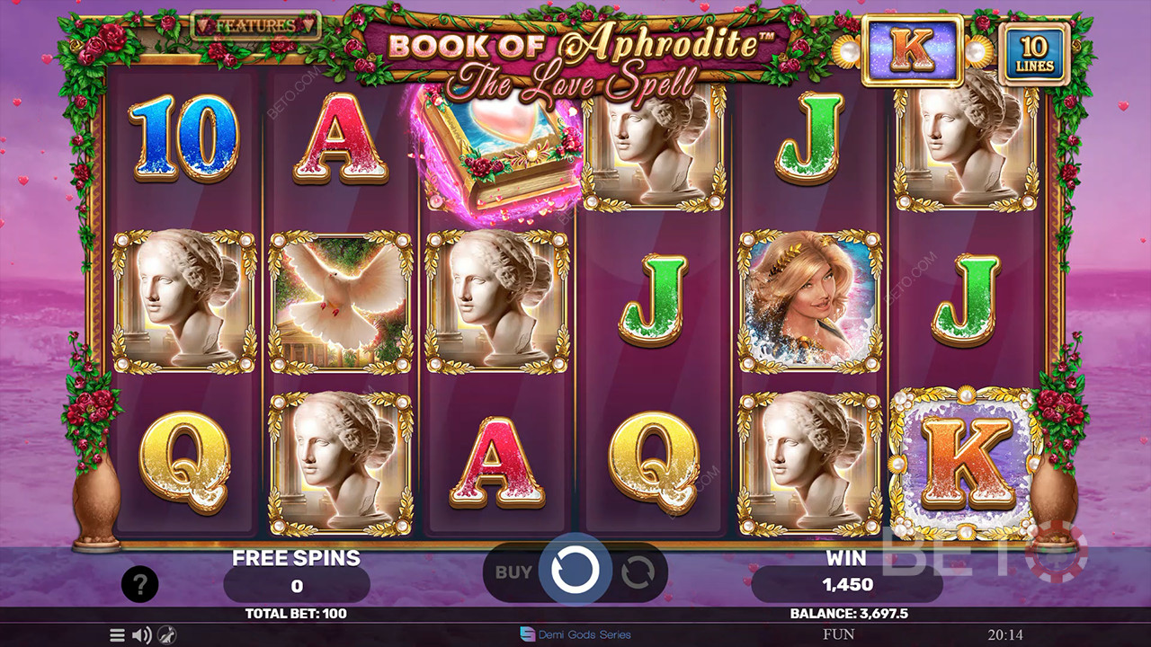 Aphrodité könyve - A szerelmi varázslat felülvizsgálata BETO Slots által