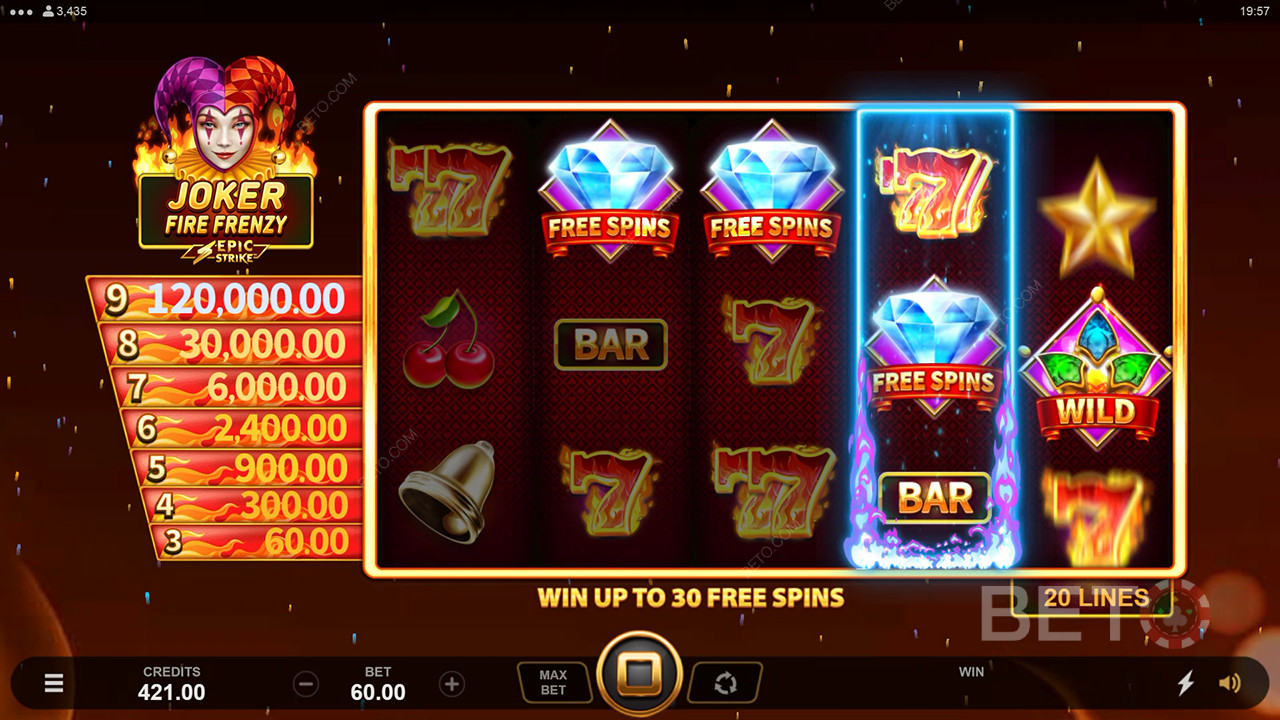 Joker Fire Frenzy felülvizsgálata BETO Slots által