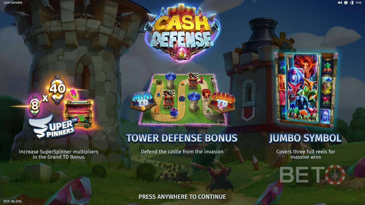 Nyerj 20,000-szeres tétet a Cash Defense nyerőgépen!