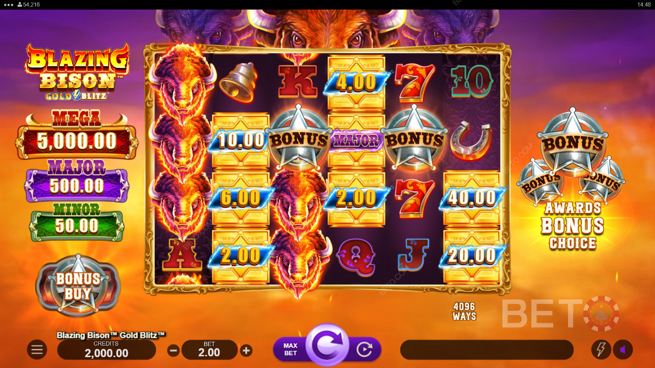 Blazing Bison Gold Blitz felülvizsgálata a BETO Slots által