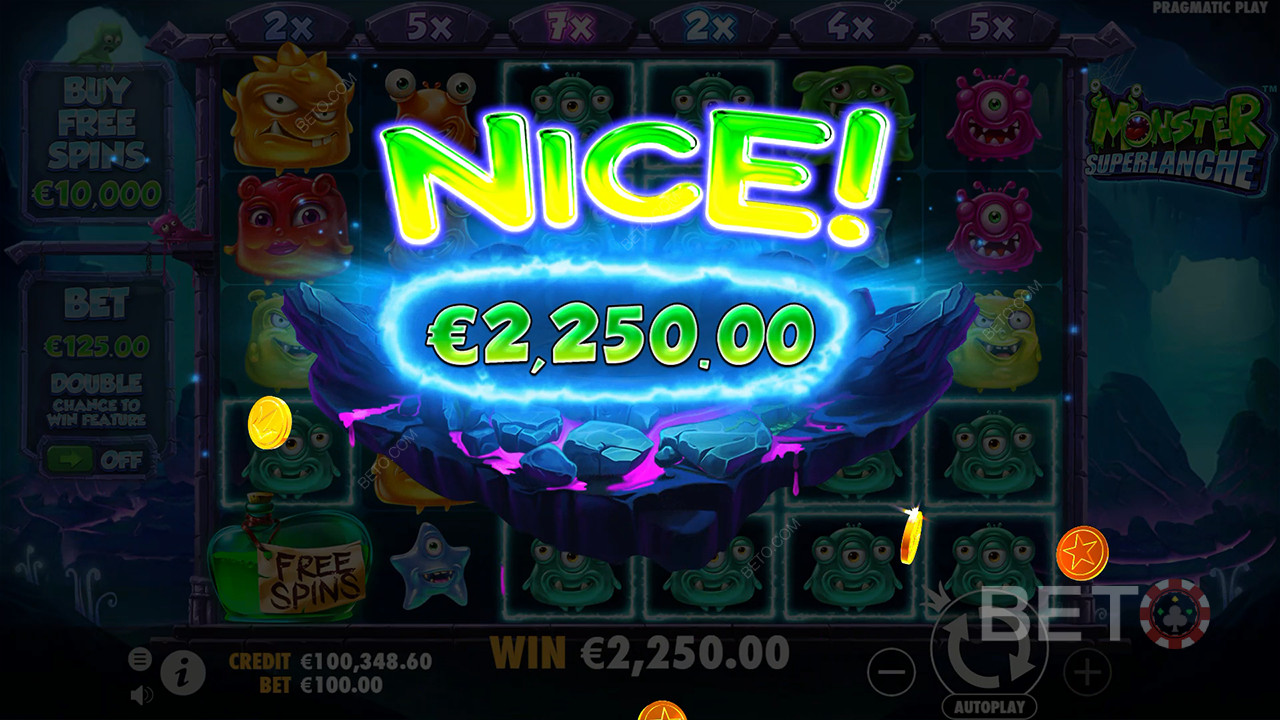 Bónusz funkciók magyarázata a Monster Superlanche által Pragmatic Play