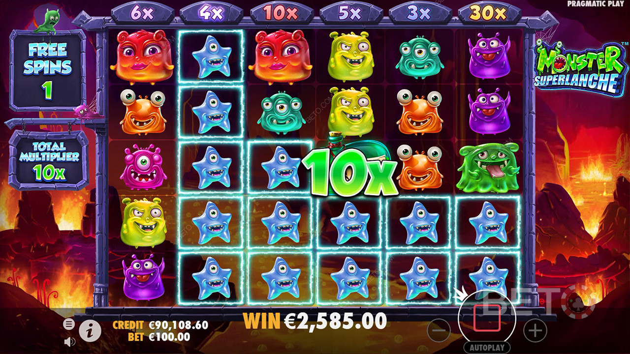 Monster Superlanche felülvizsgálata a BETO Slots által
