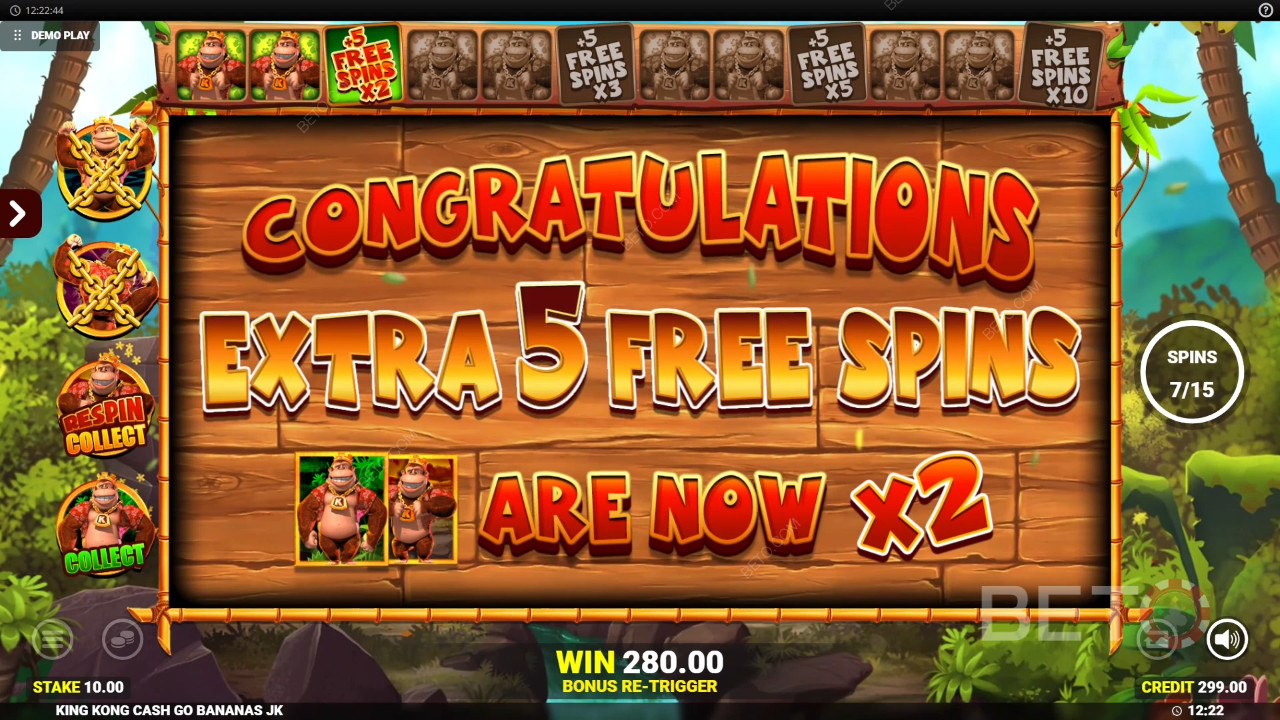 Nyerj 50,000-szeres tétet a King Kong Cash Go Bananas nyerőgépen!