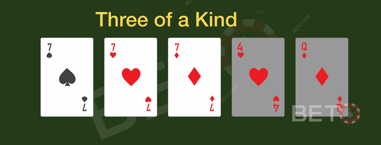 Három egyforma az online pókerben