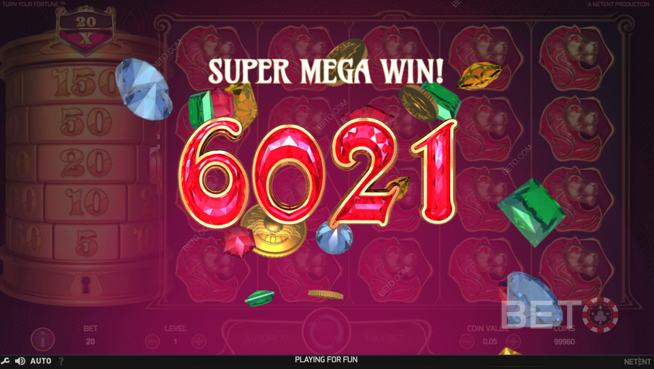 A Super Mega Win megnyerése a Turn Your Fortune