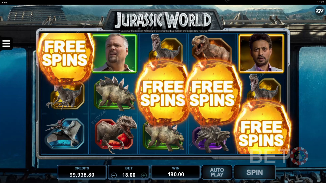 Jurassic World felülvizsgálata a BETO Slots által