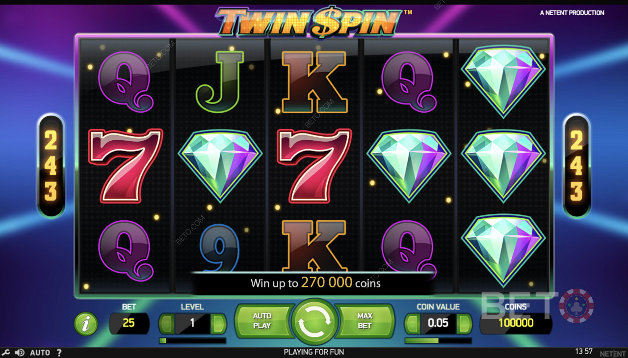 Magasabb fizető szimbólumok a Twin Spin