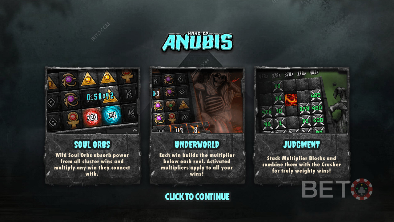 Élvezze a Hand of Anubis online nyerőgép 3 kiemelkedő funkcióját
