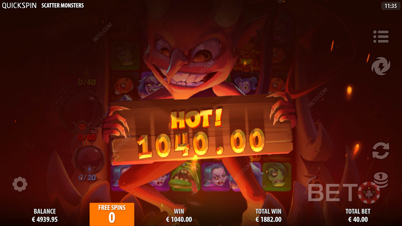 Scatter Monsters felülvizsgálata BETO Slots által