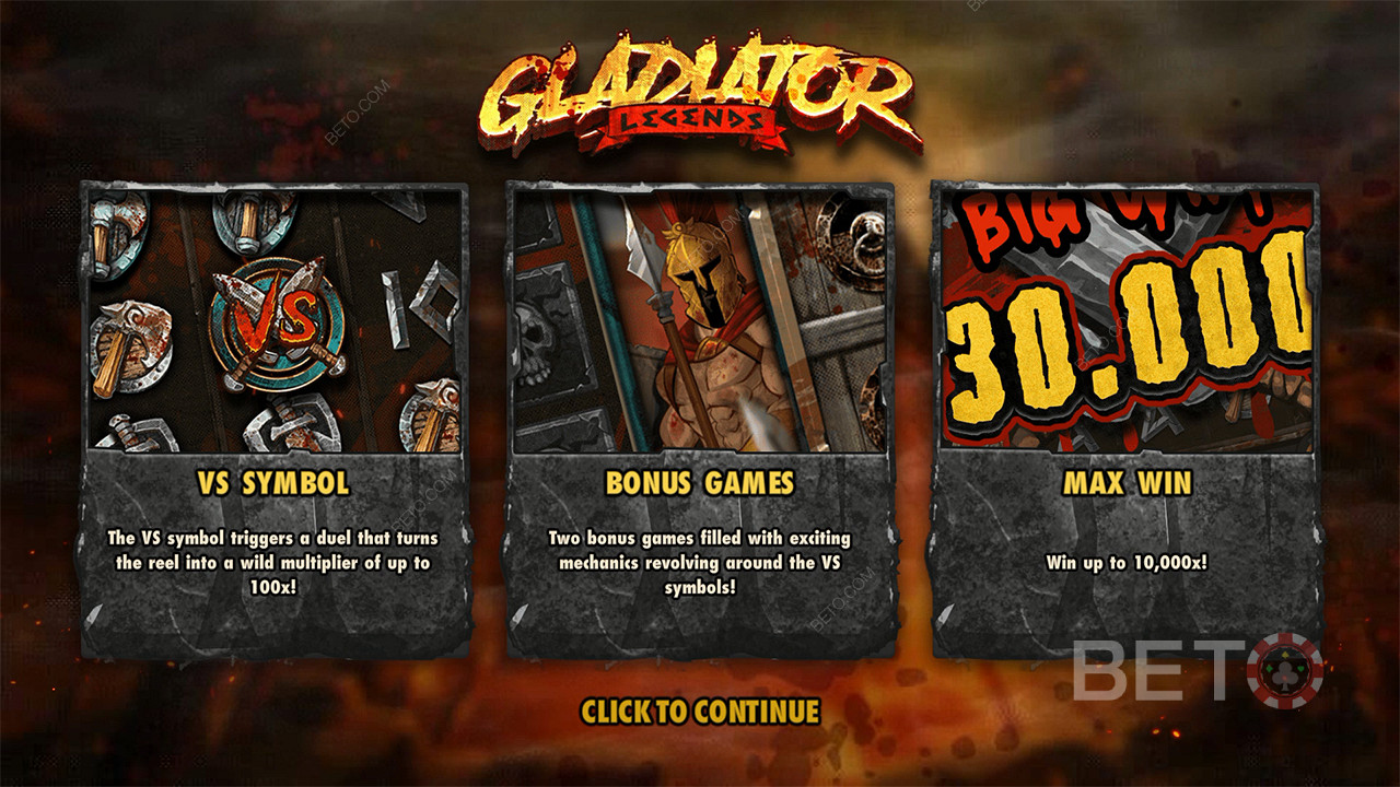 Nyerj akár a téted 10,000-szeresét is a Gladiator Legends nyerőgépen!
