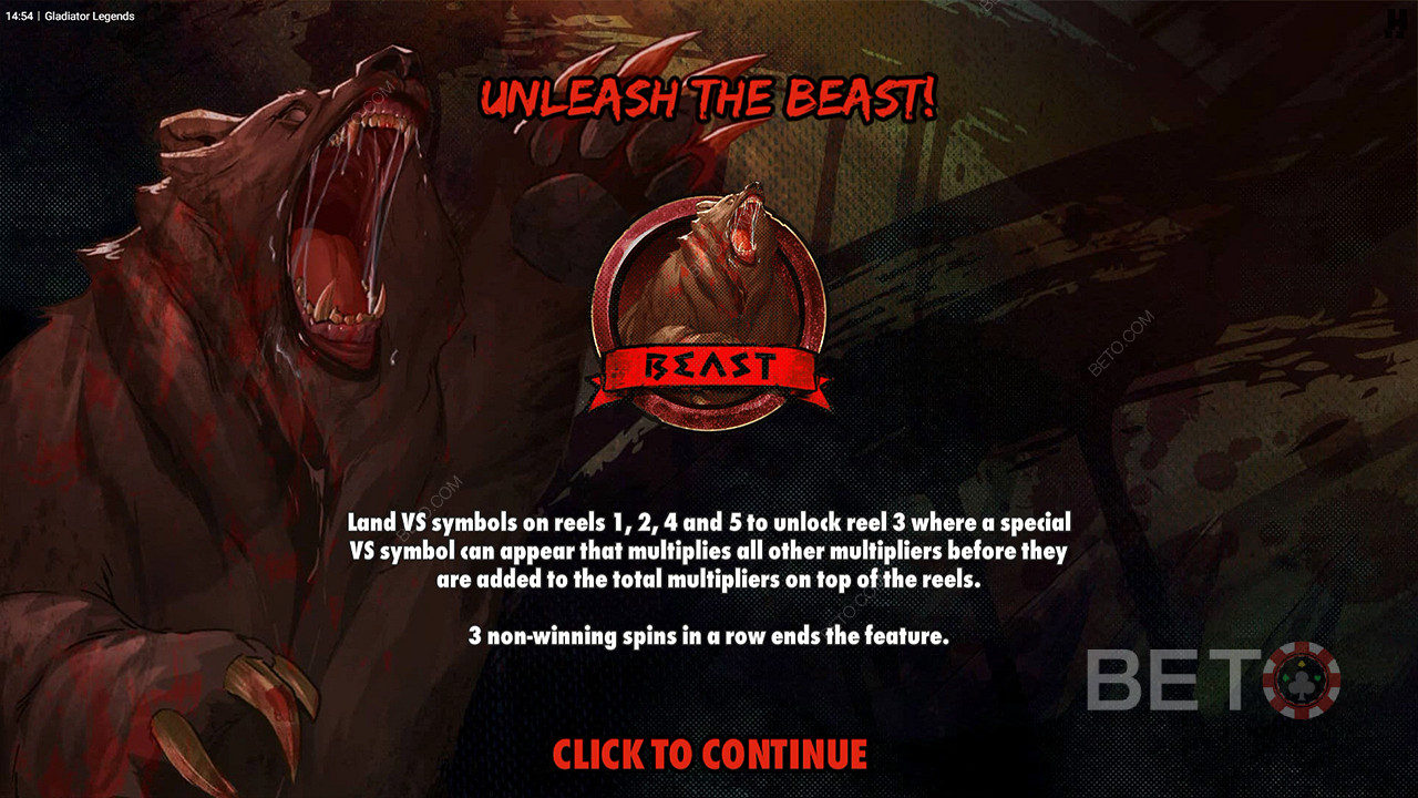 Nyerj hatalmas nyereményeket a Unleash the Beast bónuszjátékban található szorzókkal