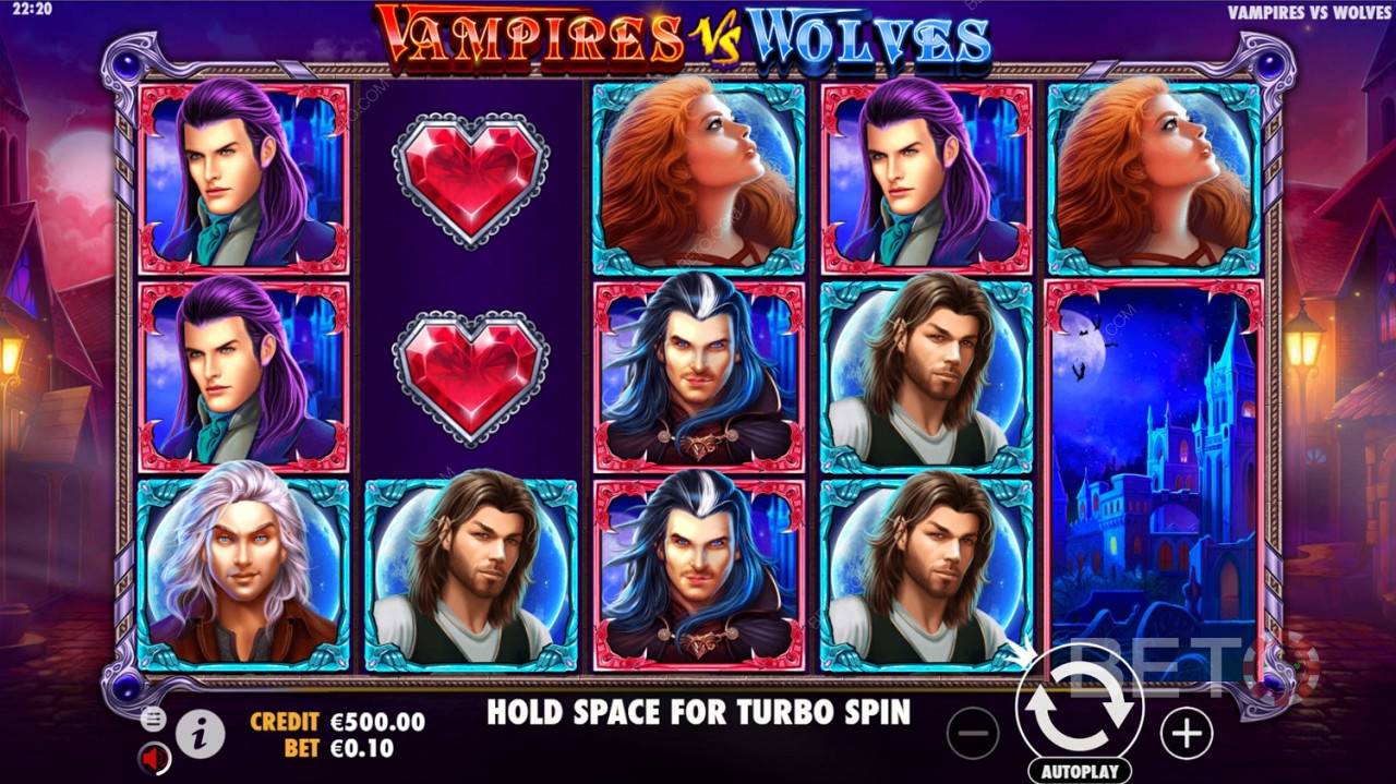 Az öt tárcsa három soros szerkezete a Vampires vs Wolves