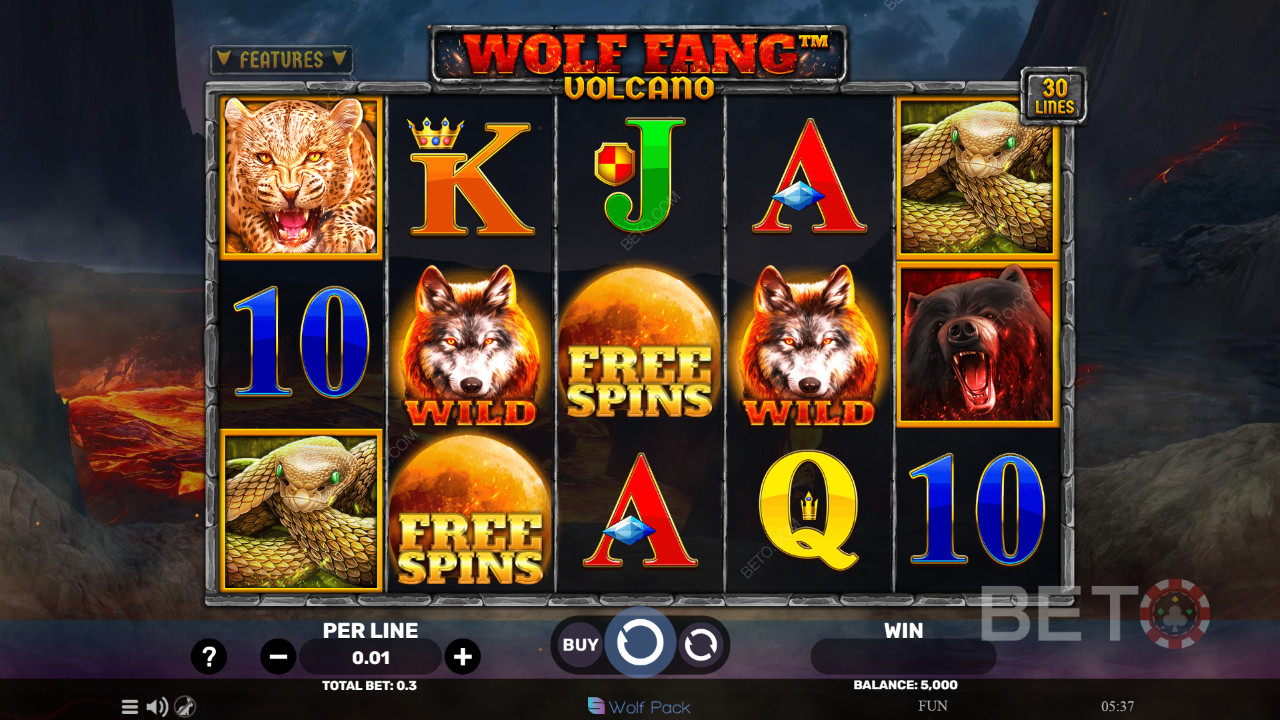 Wolf Fang - Volcano felülvizsgálata BETO Slots által