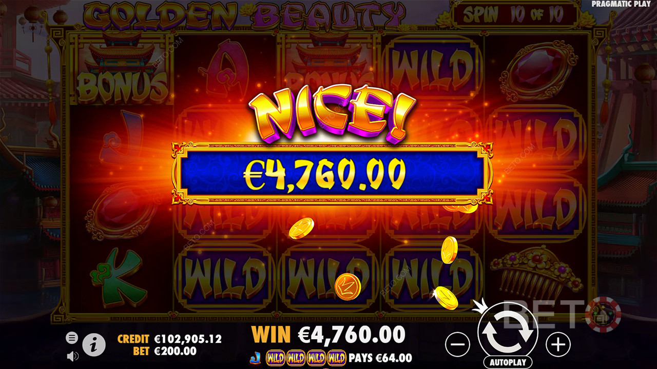Nyerd meg téted 210-szeresét a Golden Beauty online nyerőgépen!