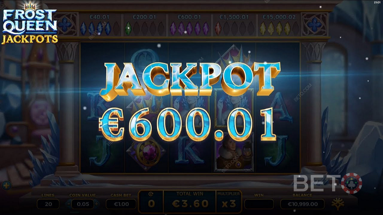 600 eurós jackpotot kapni a Frost Queen Jackpots