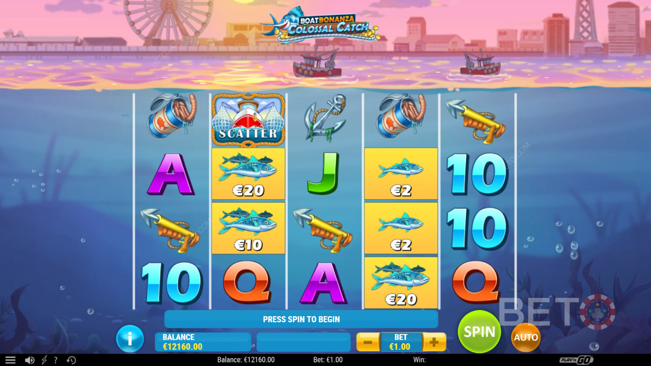 Boat Bonanza Colossal Catch felülvizsgálata BETO Slots által