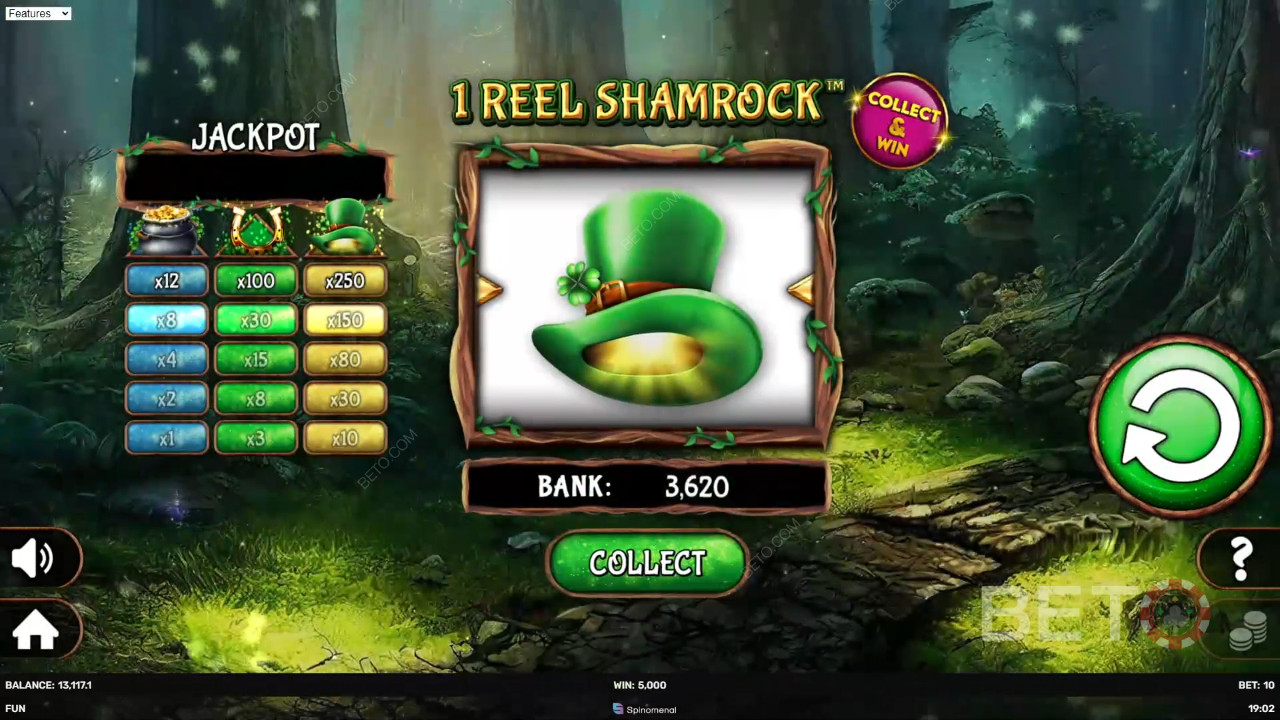 1 tárcsa Shamrock felülvizsgálata BETO Slots által