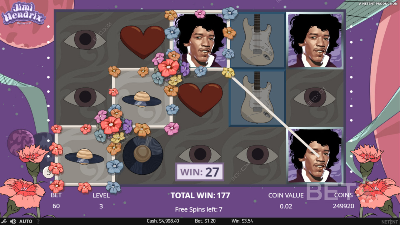 Jimi Hendrix Wild használt egy nyerő kombináció létrehozásához