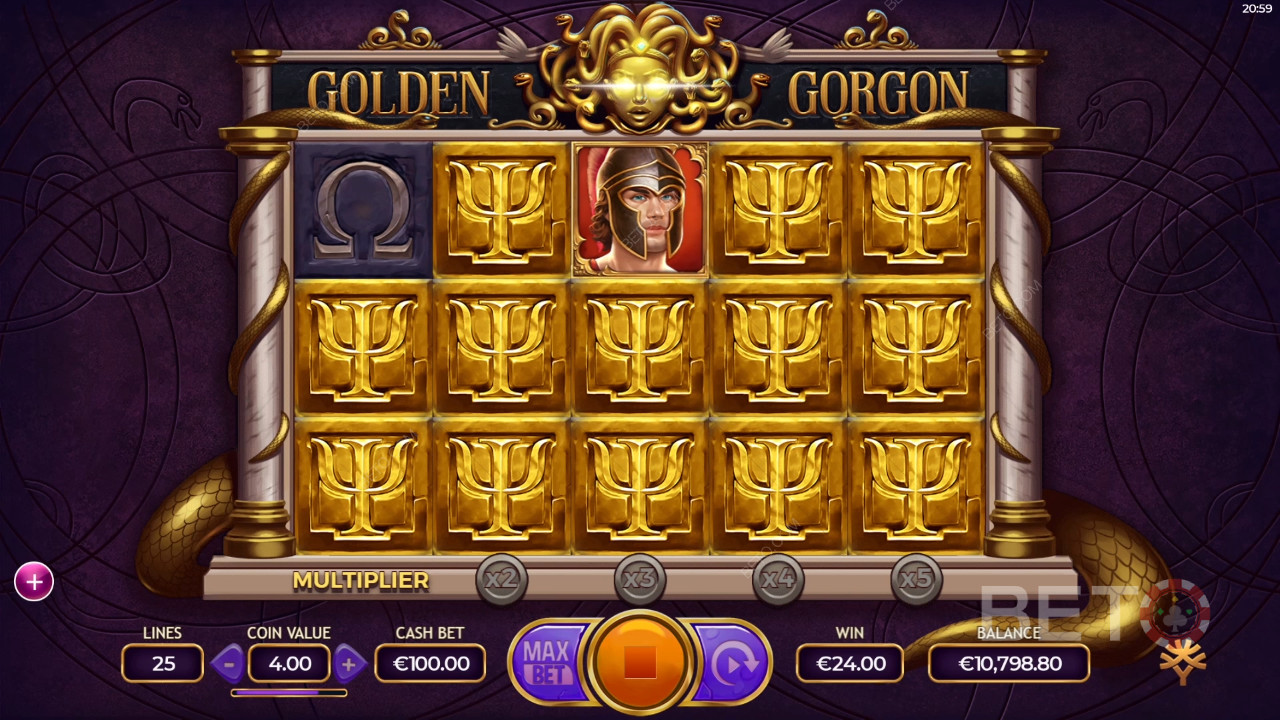 Golden Gorgon felülvizsgálata a BETO Slots által