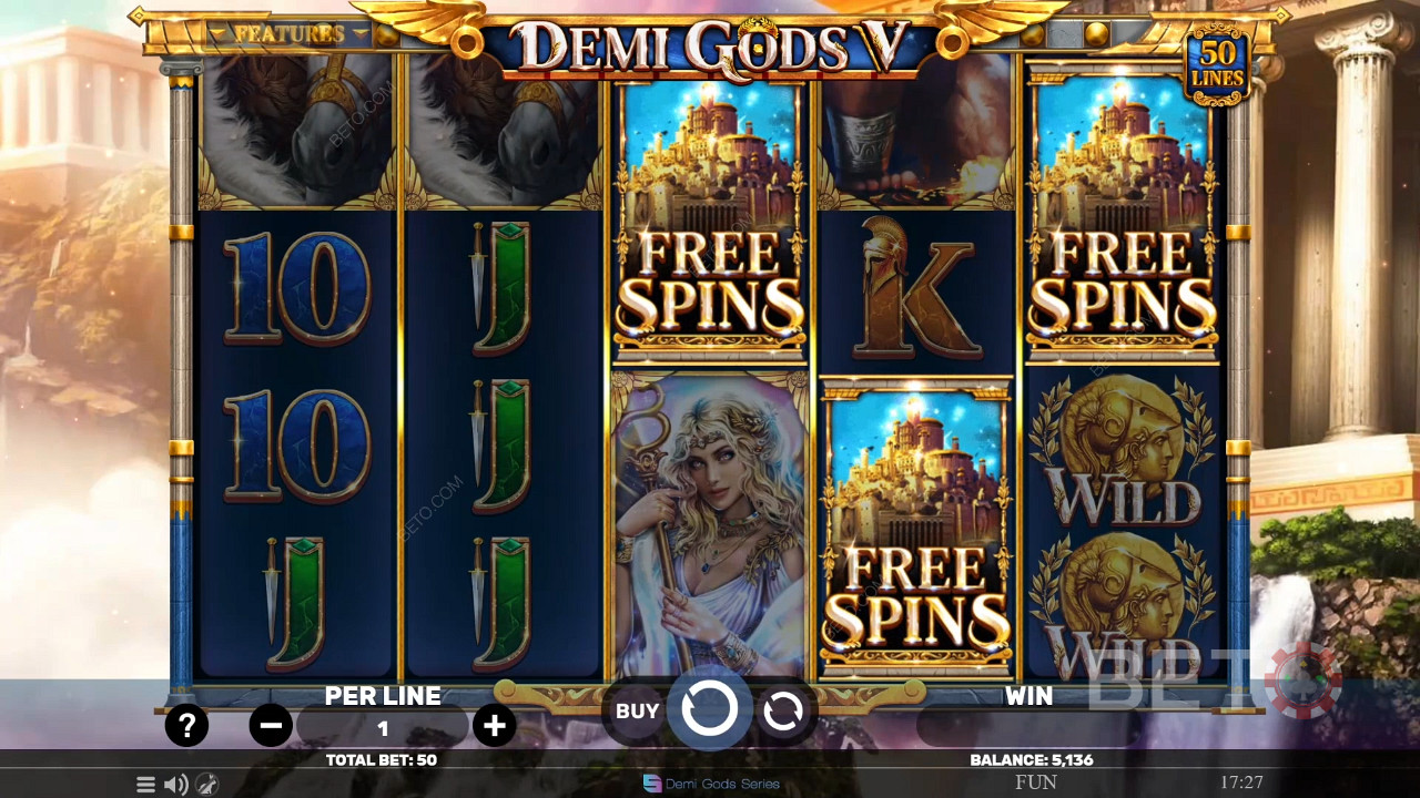 Demi Gods V felülvizsgálata BETO Slots által