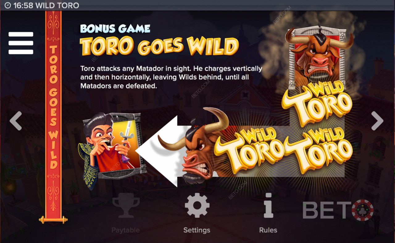 A Wild Toro slot különleges jellemzői