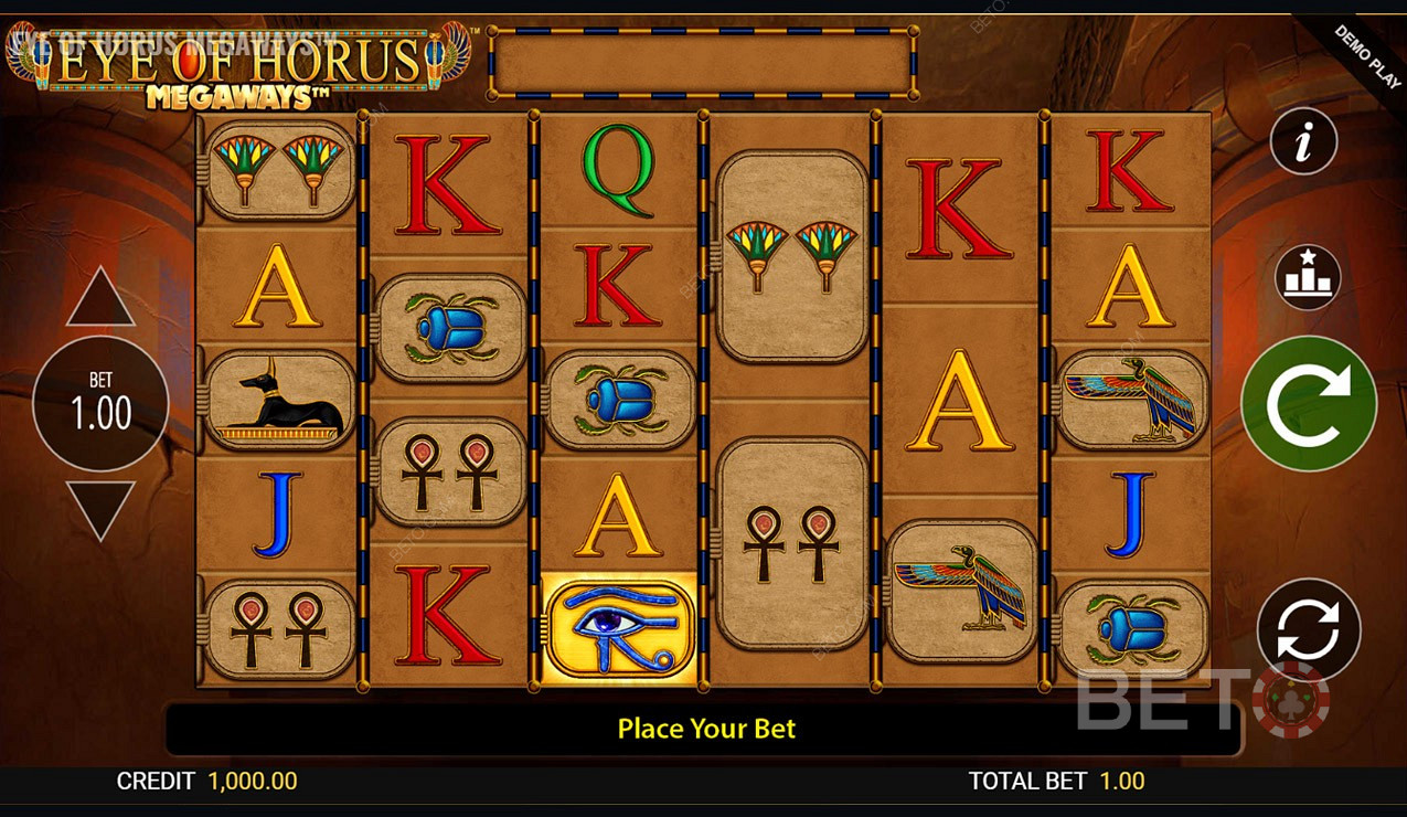 A Eye of Horus Megaways online nyerőgépen összesen 15,625 nyerési lehetőség van.