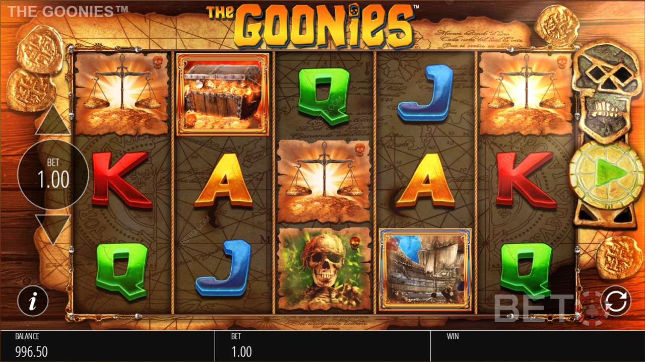 The Goonies a Blueprint Gaming-től - több mint 7 véletlenszerű bónusz játékgépfunkciót tapasztalhatsz meg