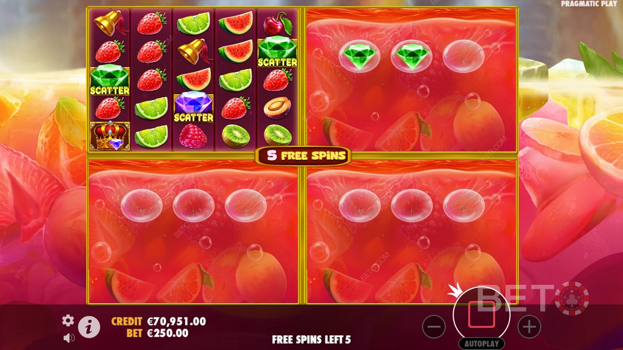 Bónusz funkciók magyarázata a Juicy Fruits Multiholdban a Juicy Fruits Multihold által Pragmatic Play