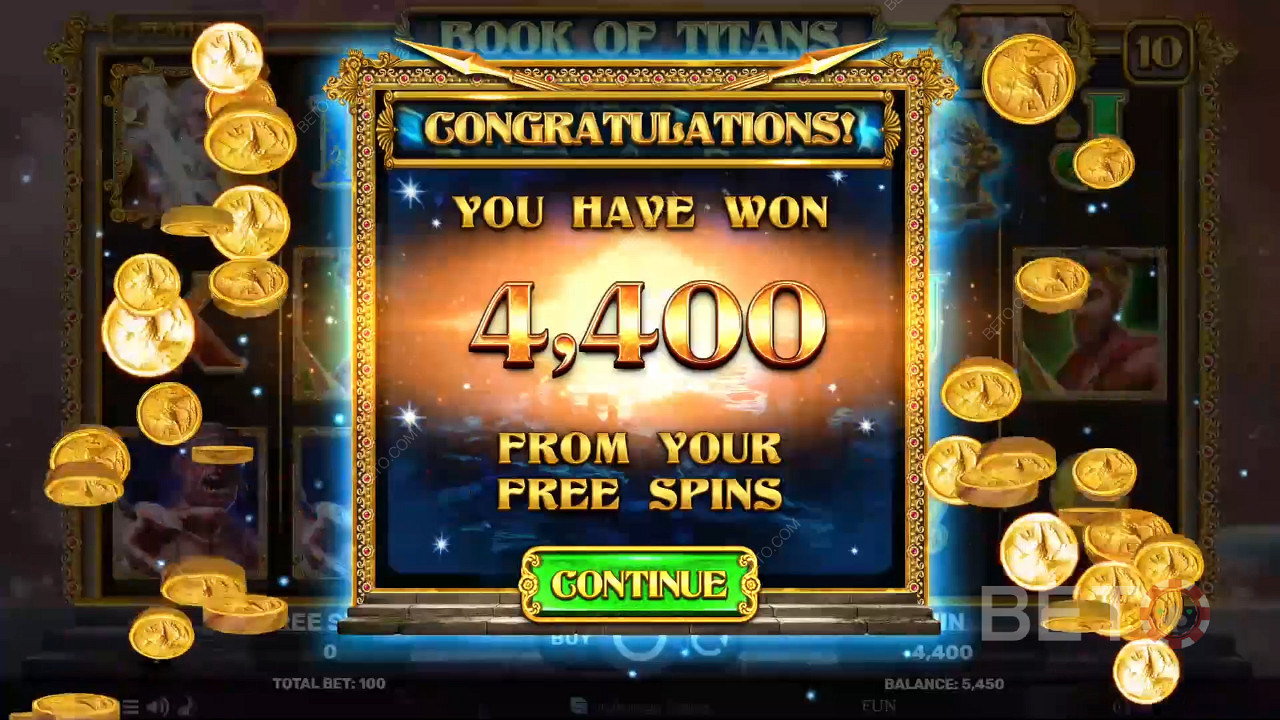 Nyerj 1000 tétet a Book of Titans online nyerőgépen!