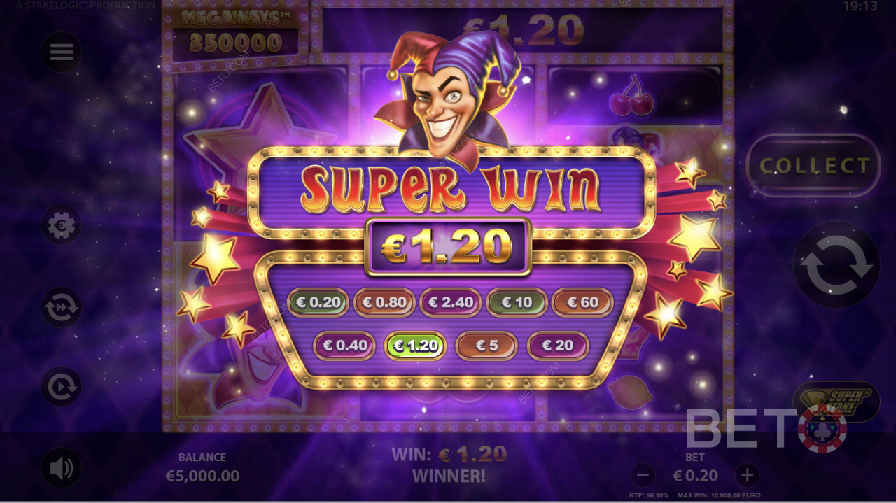 Szuper győzelmek a Winning Super Wins-ben Super Joker Megaways