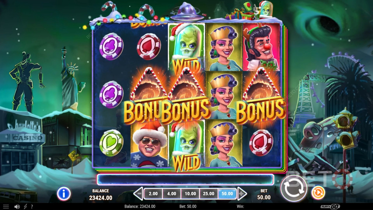 Invading Vegas Las Christmas felülvizsgálata BETO Slots által