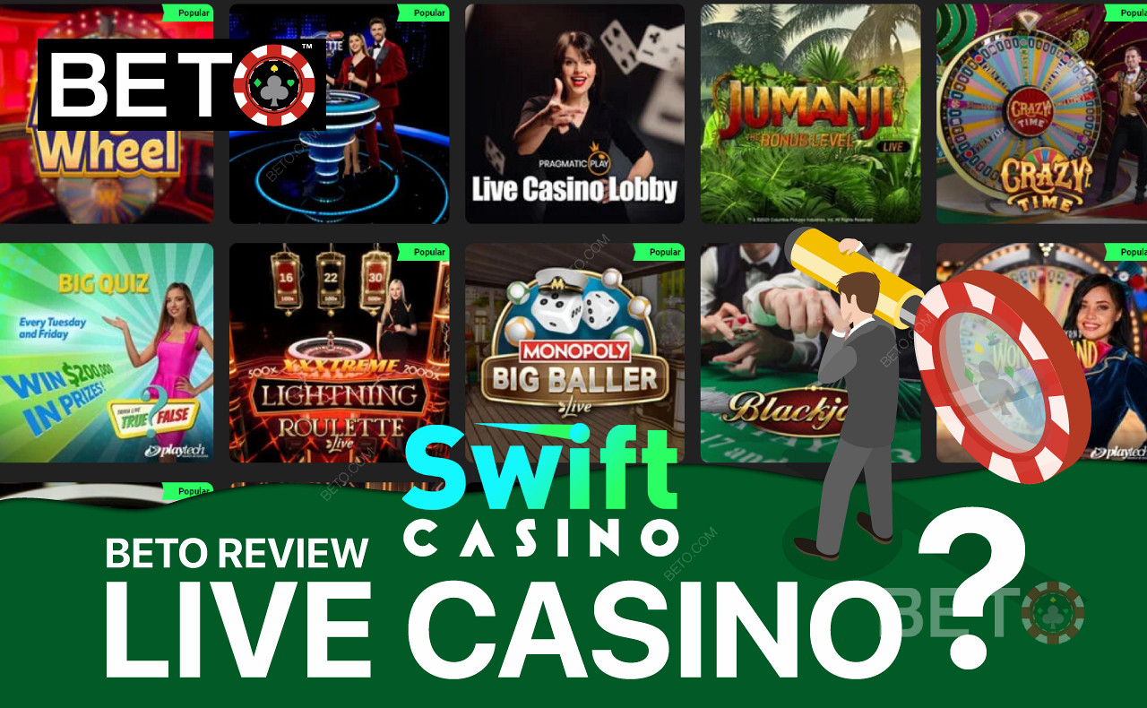 A Swift Casino lehetőséget kínál az élő kaszinójátékok élvezetére