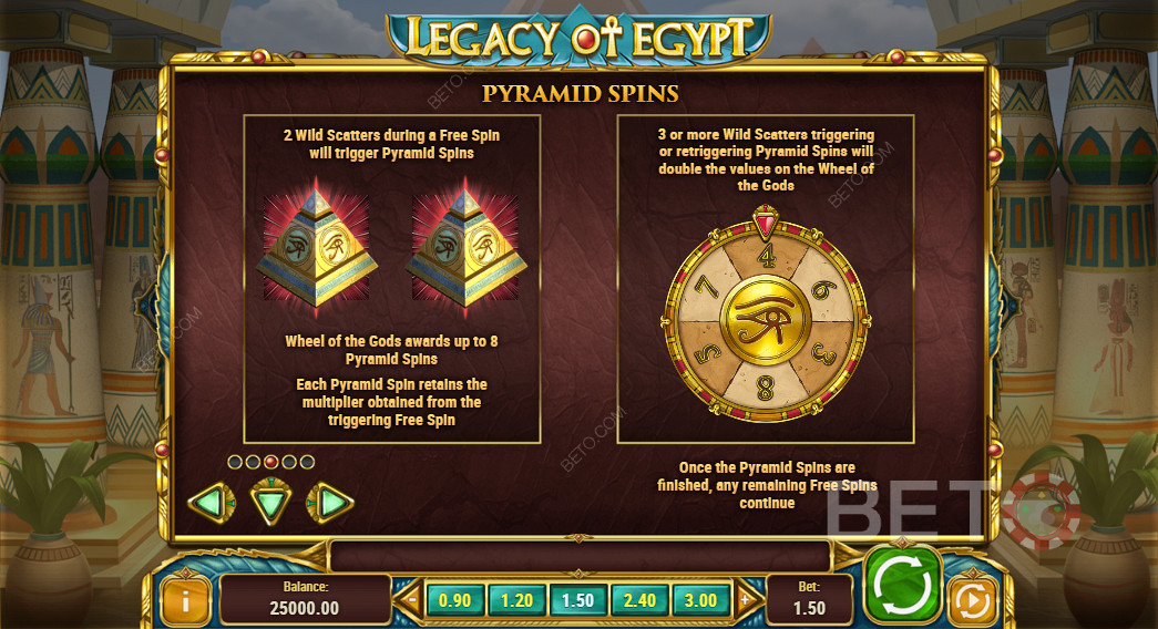 Ingyenes pörgetések a Legacy Of Egypt