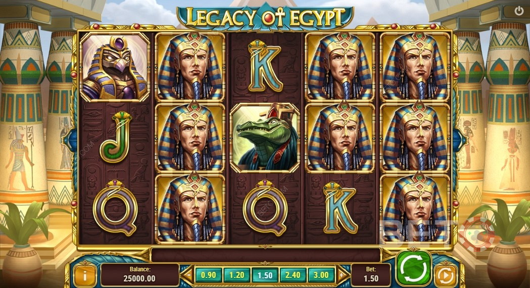 Magasan fizető szimbólumok a Legacy Of Egypt