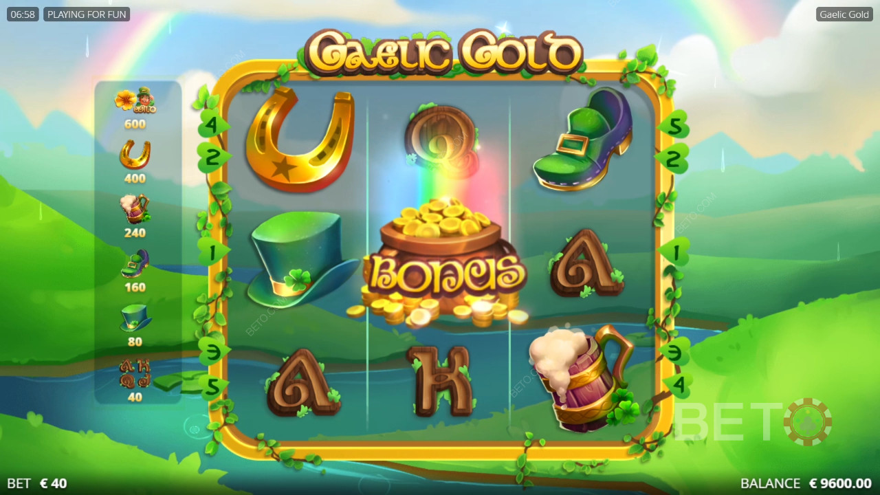 Gaelic Gold felülvizsgálata a BETO Slots által