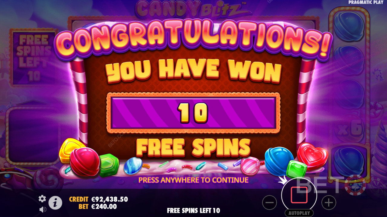 Nyerd meg téted 10,000-szeresét a Candy Blitz nyerőgépen!