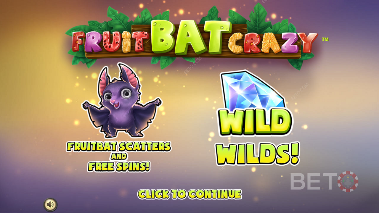 Fruit Bat Crazy - Egy aranyos gyümölcsdenevér rengeteg szórakozást nyújt a Wild, Scatters és ingyenes pörgetésekkel.