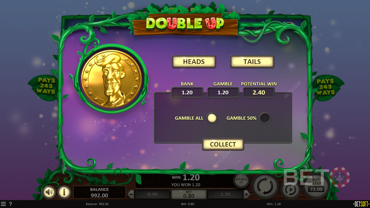 Szerencsejáték nyeremény egy szerencsés pörgetés után a Fruit Bat Crazy
