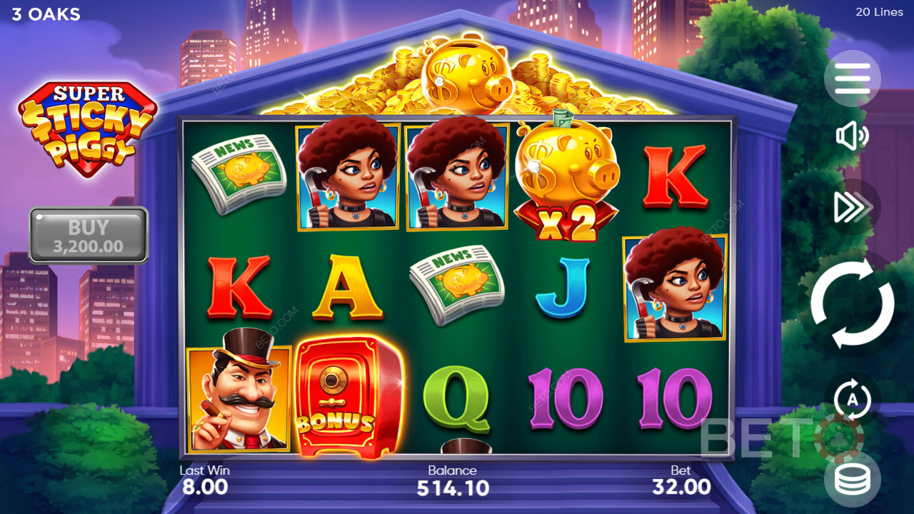 Hogyan kell játszani a 3 Oaks Gaming Super Sticky Piggy játékát?