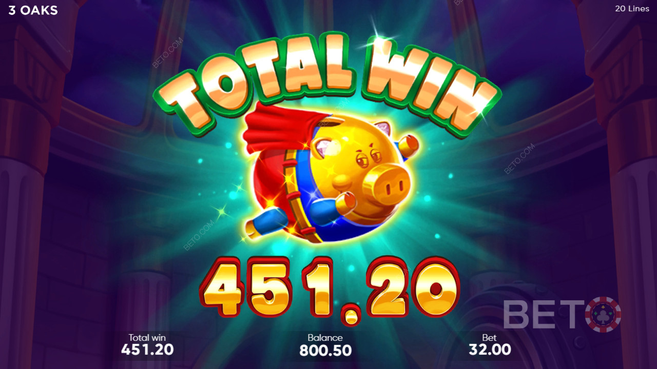 Nyerj 6,750x a tétedből a Super Sticky Piggy online nyerőgépen!