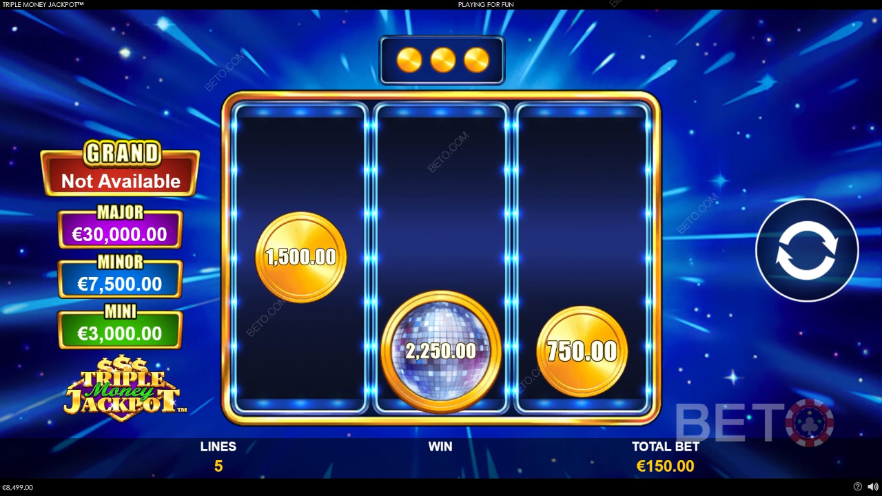 Nyerje meg tétje 1,334-szeresét a Triple Money Jackpot nyerőgépen!