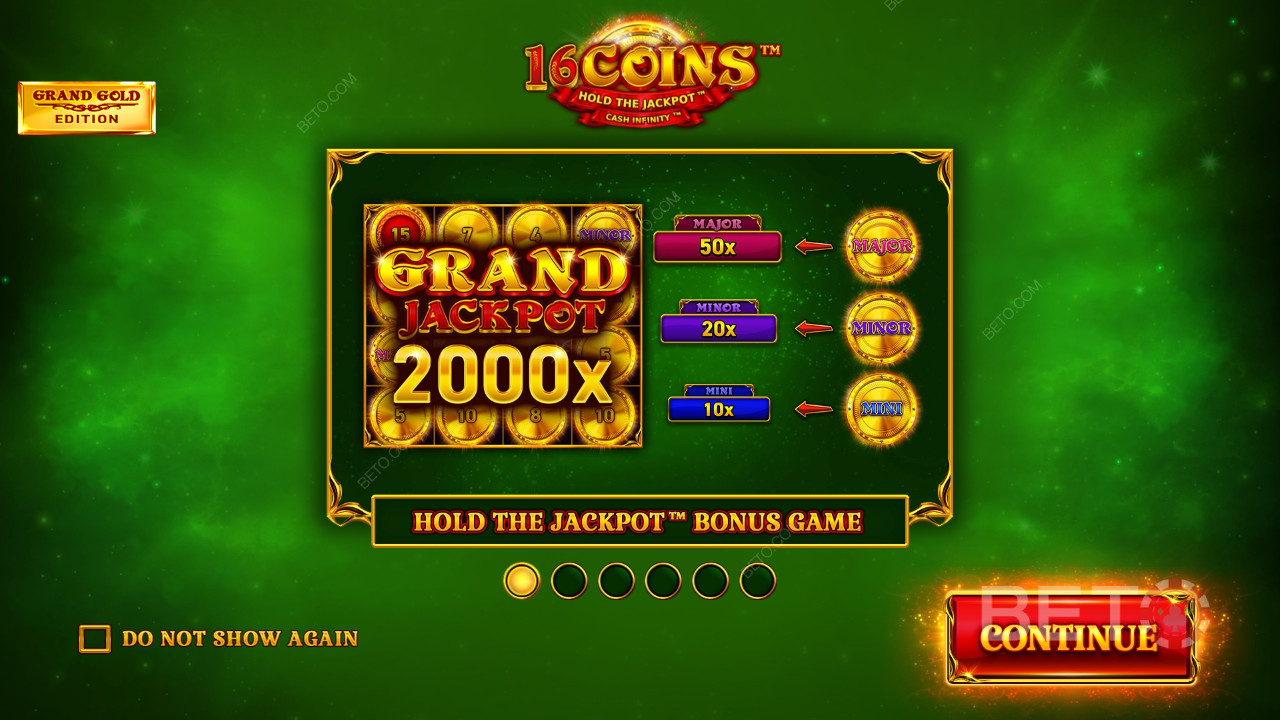 Nyerd meg téted 2000-szeresét a 16 Coins Grand Gold Edition online nyerőgépen!