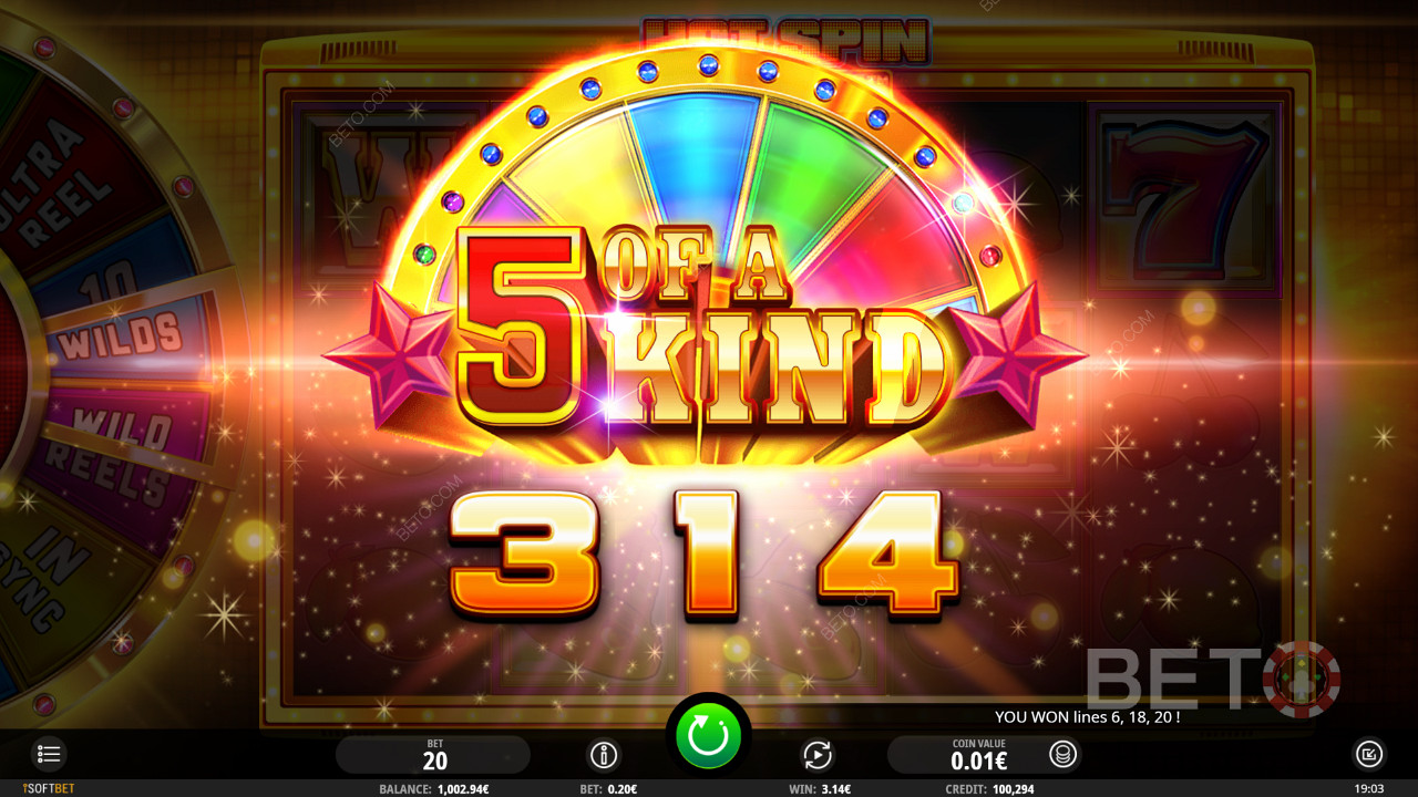 Fogadjon €0.20 és €20.00 között, és nyerjen óriási összegeket a következő játékokban Hot Spin Deluxe