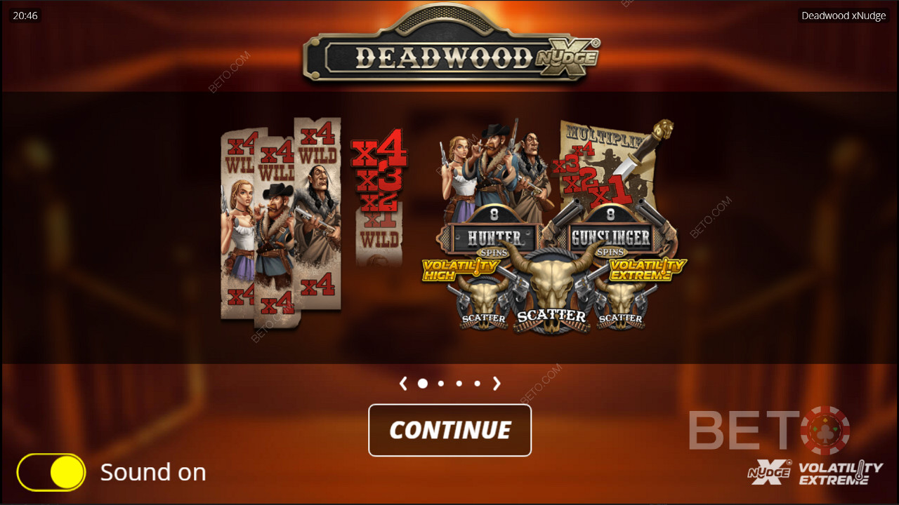 Deadwood egy XNudge nyerőgépes játék a Nolimit City