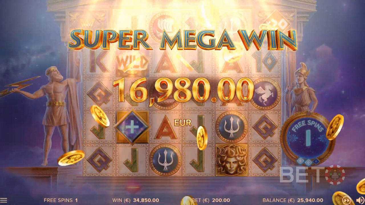 Super Mega Win a Parthenon: Quest for Immortality nyerőgépen