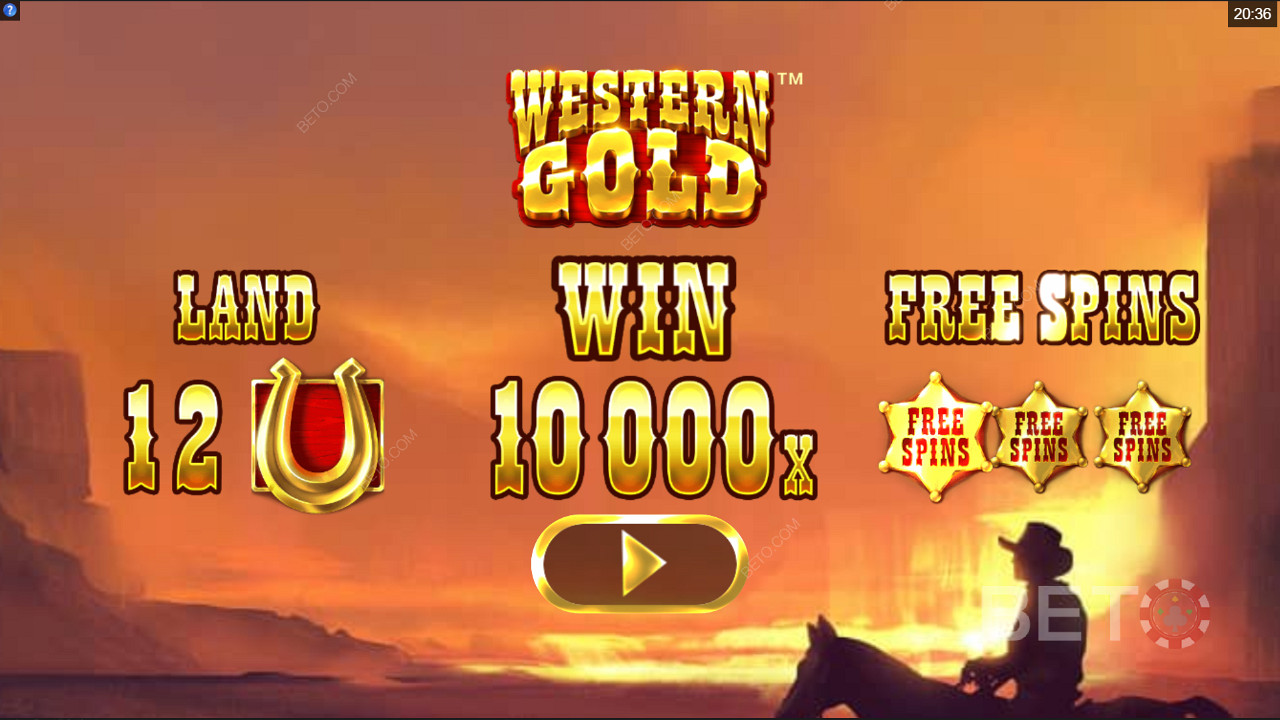 Intro képernyő a Western Gold