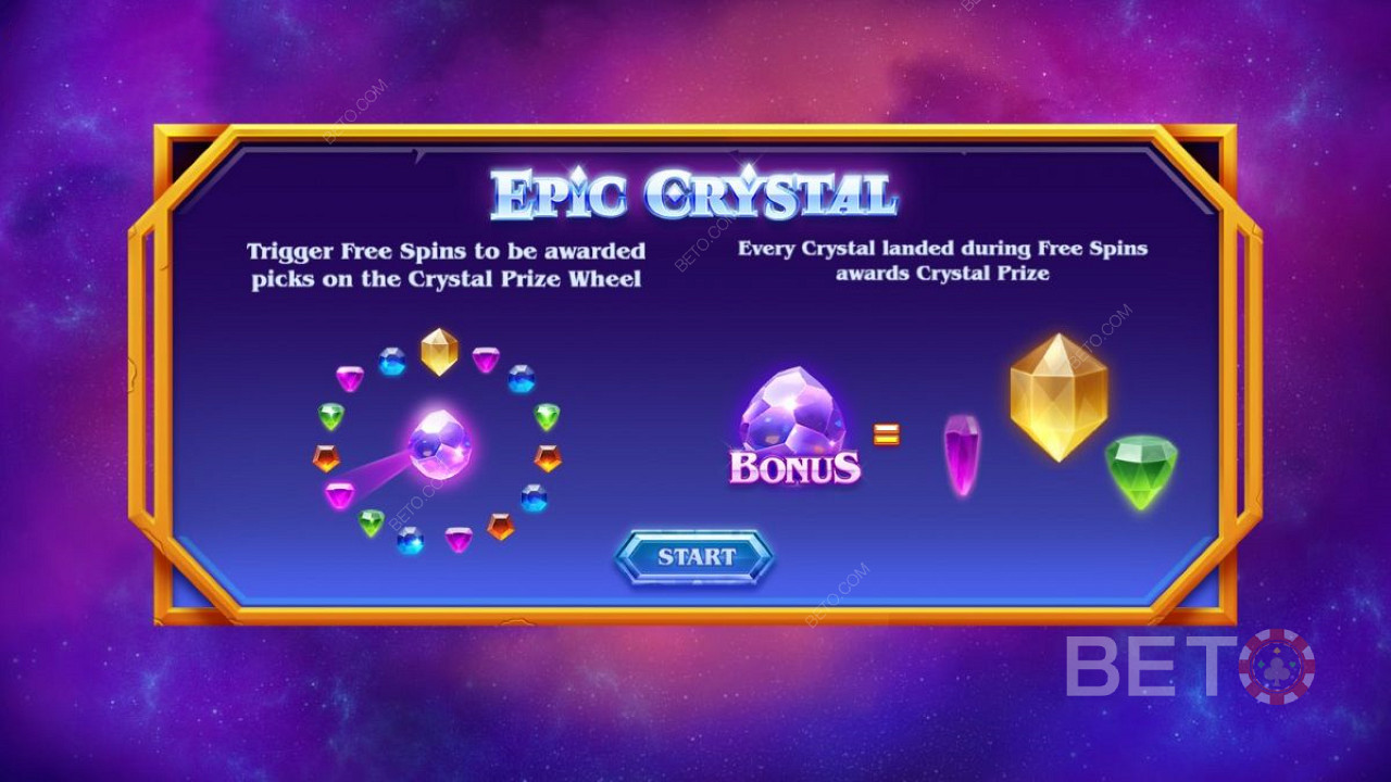 Intro Screen of Epic Crystal - Bónusz és ingyenes pörgetések