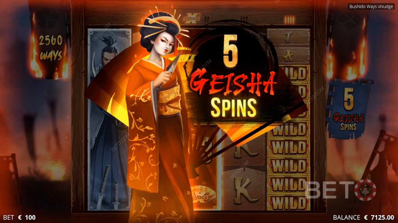 Akár 12,288 nyerési mód is van, és a Geisha Wild segít a szorzók növelésében.